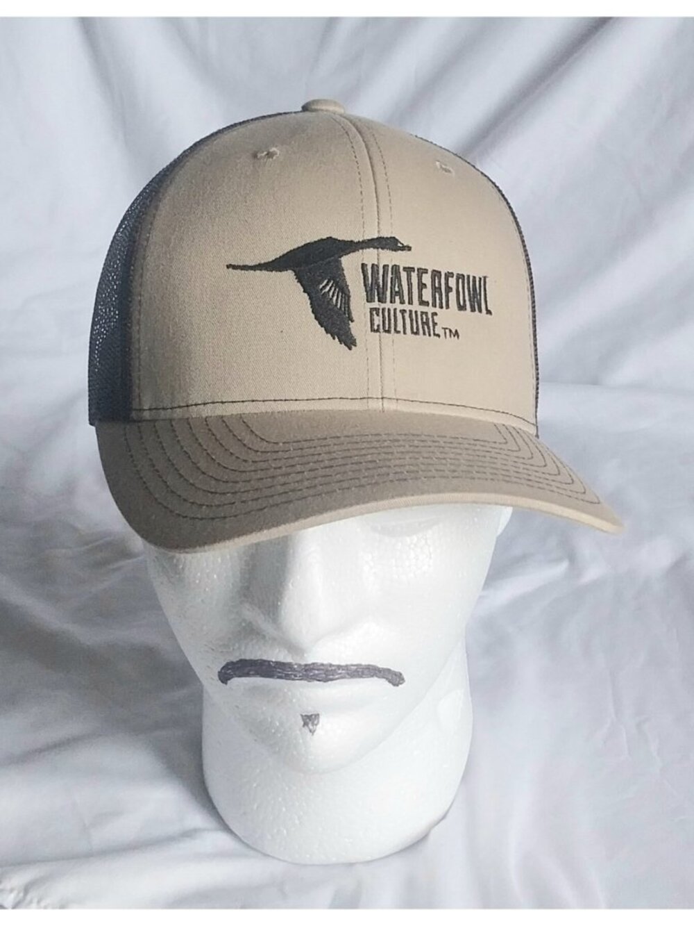 Waterfowl Culture Richardson 112 Beige Brown Mesh Snapback Trucker Cap